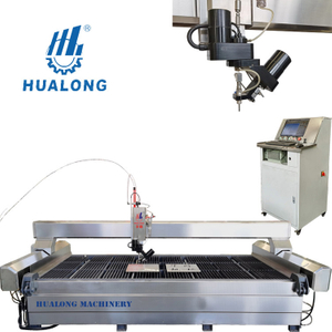 Hualong CNC 5-осевой станок для гидроабразивной резки для керамического гранита, мрамора, кварца, стекла, плитки, резки с водой