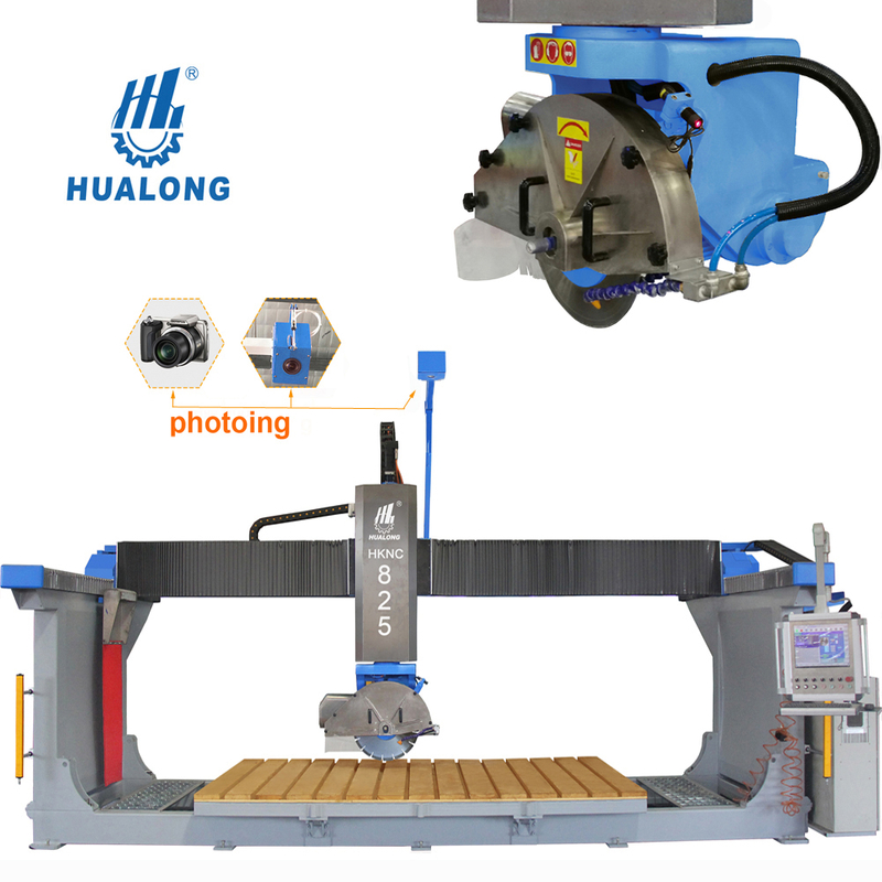 HUALONG Stone Machinery 5-осевой мостовой станок с ЧПУ для резки гранита для резьбы, фрезерования, резки, сверления, столешницы HKNC-825