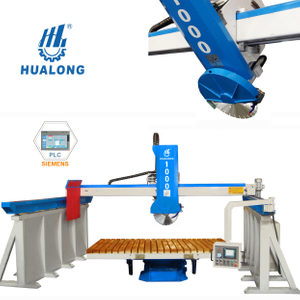 HUALONG каменное оборудование HLSQ-1000 автоматическая мостовая пила 45-градусный станок для резки гранита, мрамора, базальтовой плиты, снятия фаски