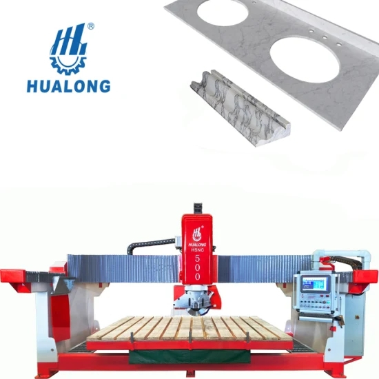 HSNC-500 3 Axis Automatic CNC Bridge Stone Quartz Granite Countertop Saw Cutting Machine с итальянской системой Pegasus